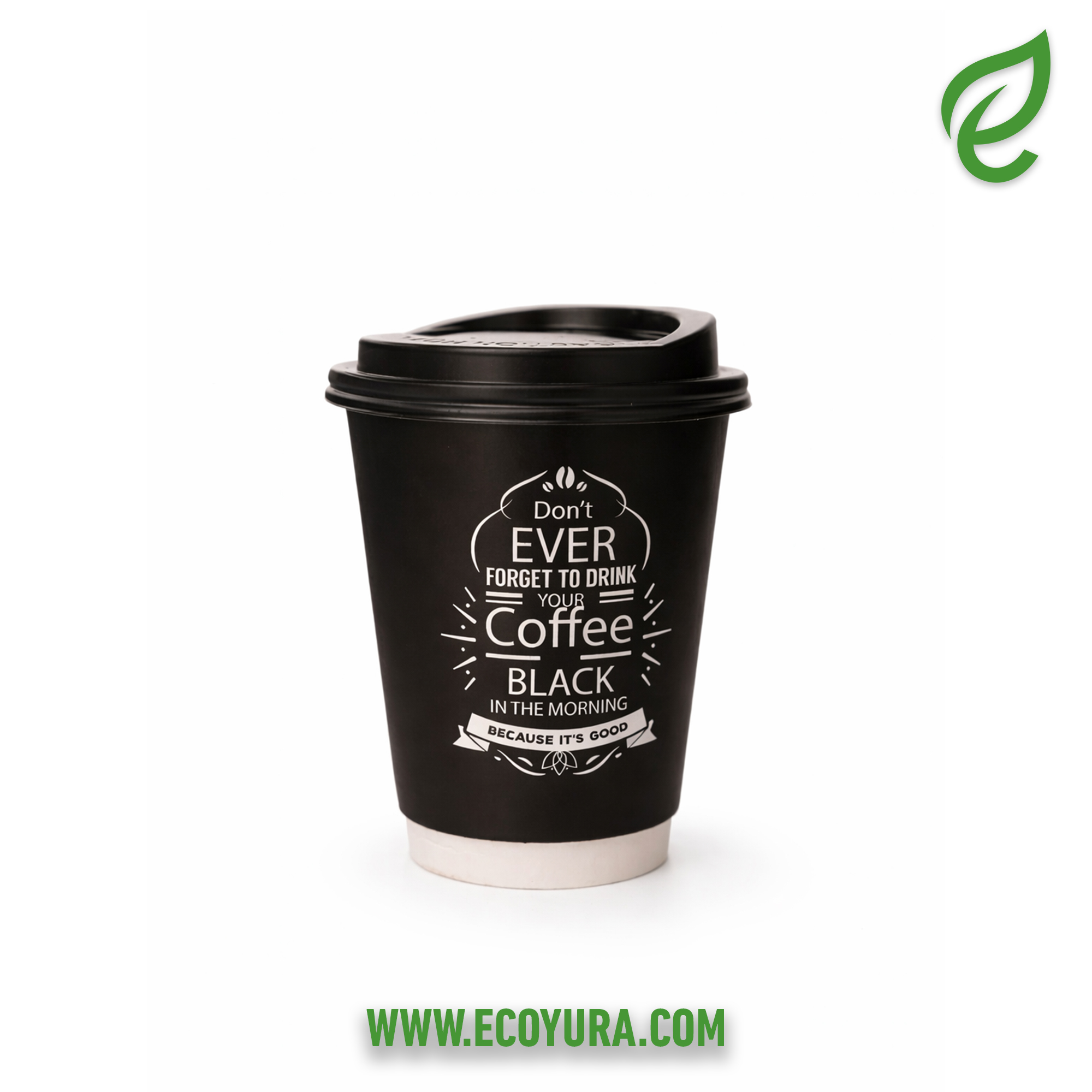 Gallery image for VASO DOBLE CAPA NEGRO DE 12oz