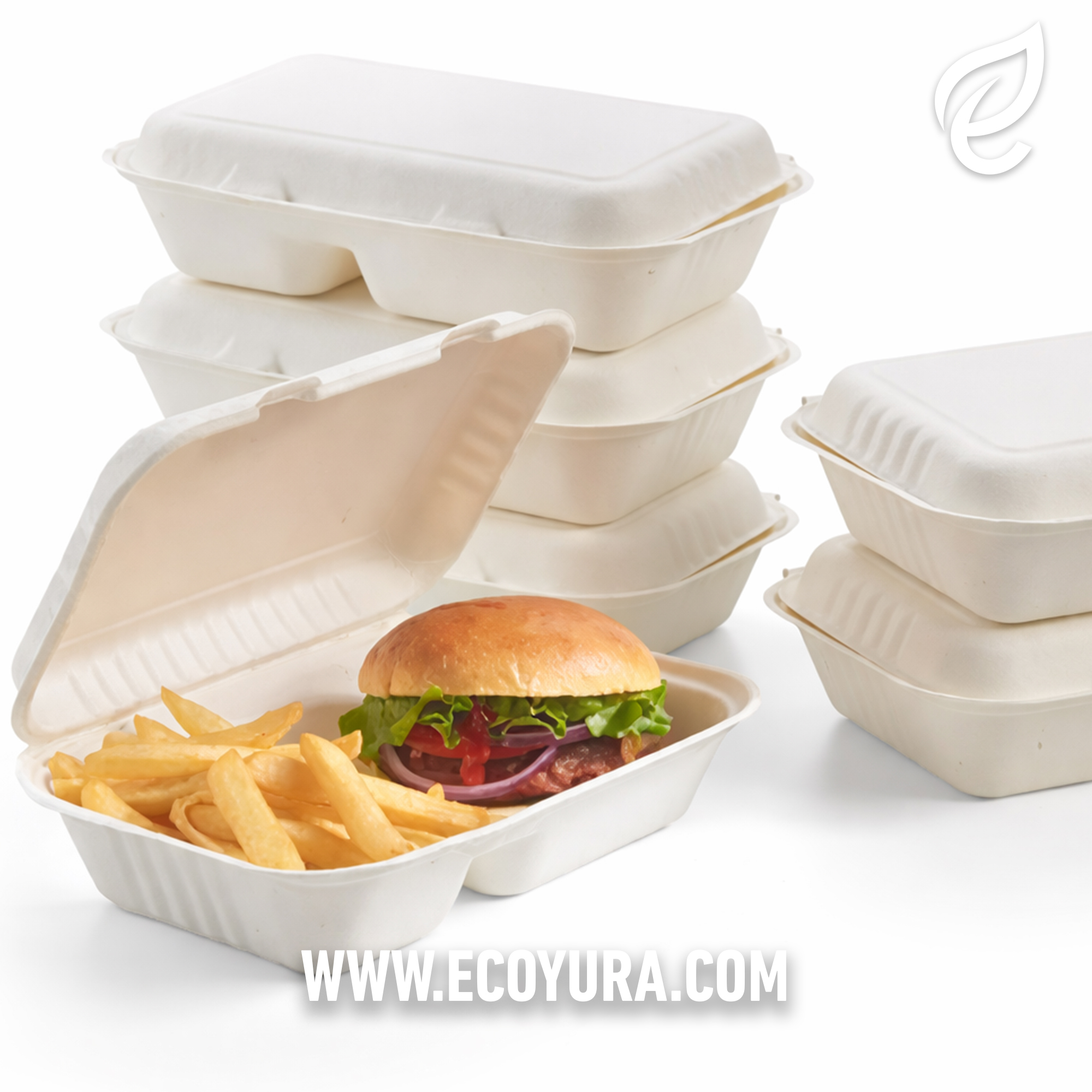 Gallery image for Envase Biodegradable CT5 con División – 920 ml