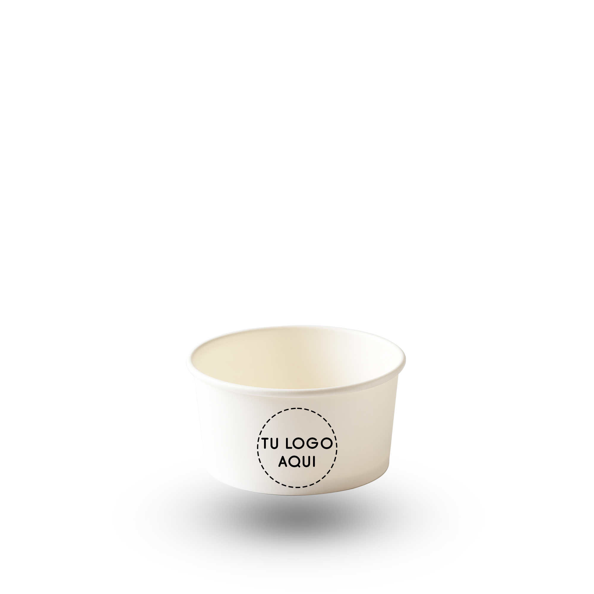 Contenedor de Helado 4 oz Blanco para Helados y Postres Fríos
