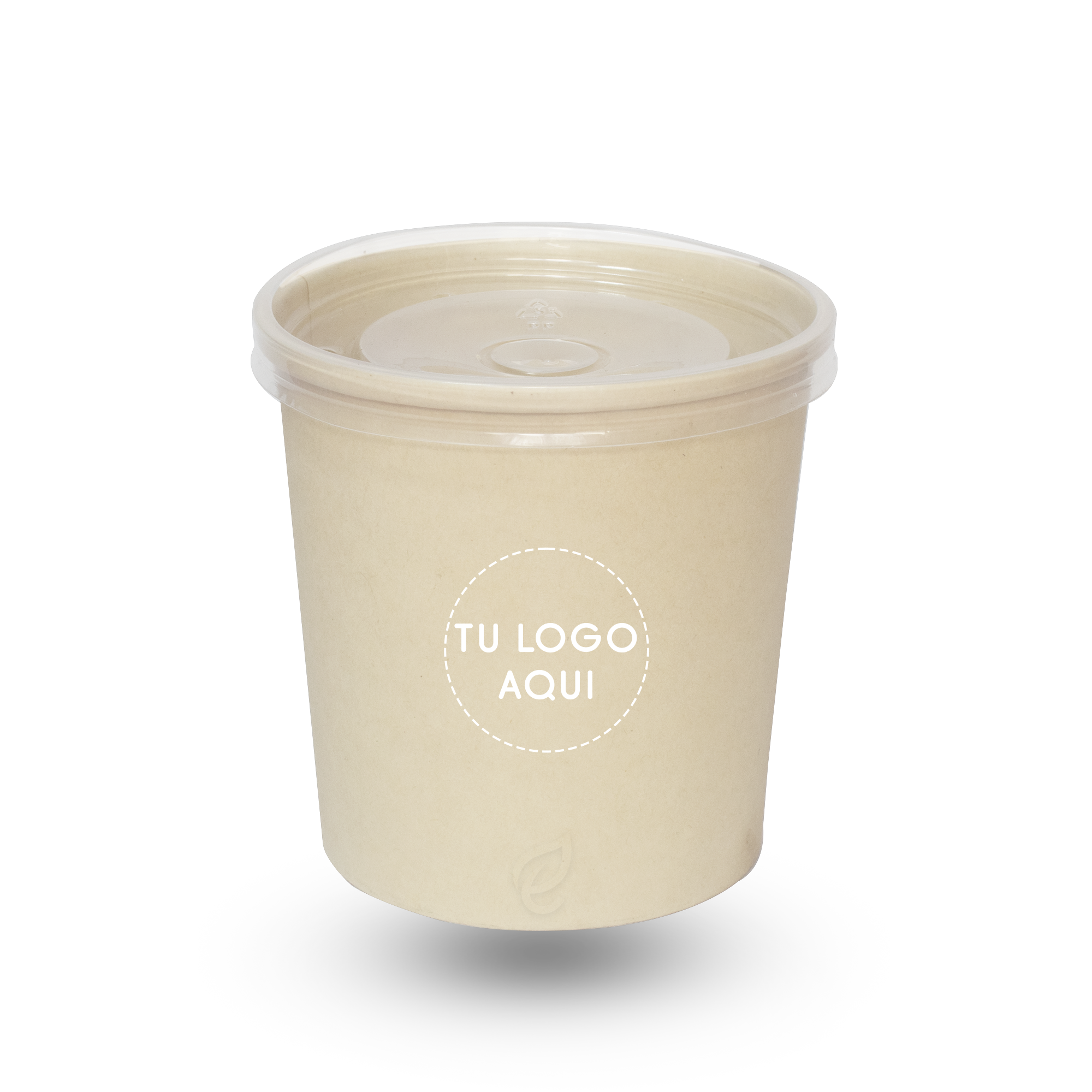 Sopero de Bambú 32 oz con Tapa PP