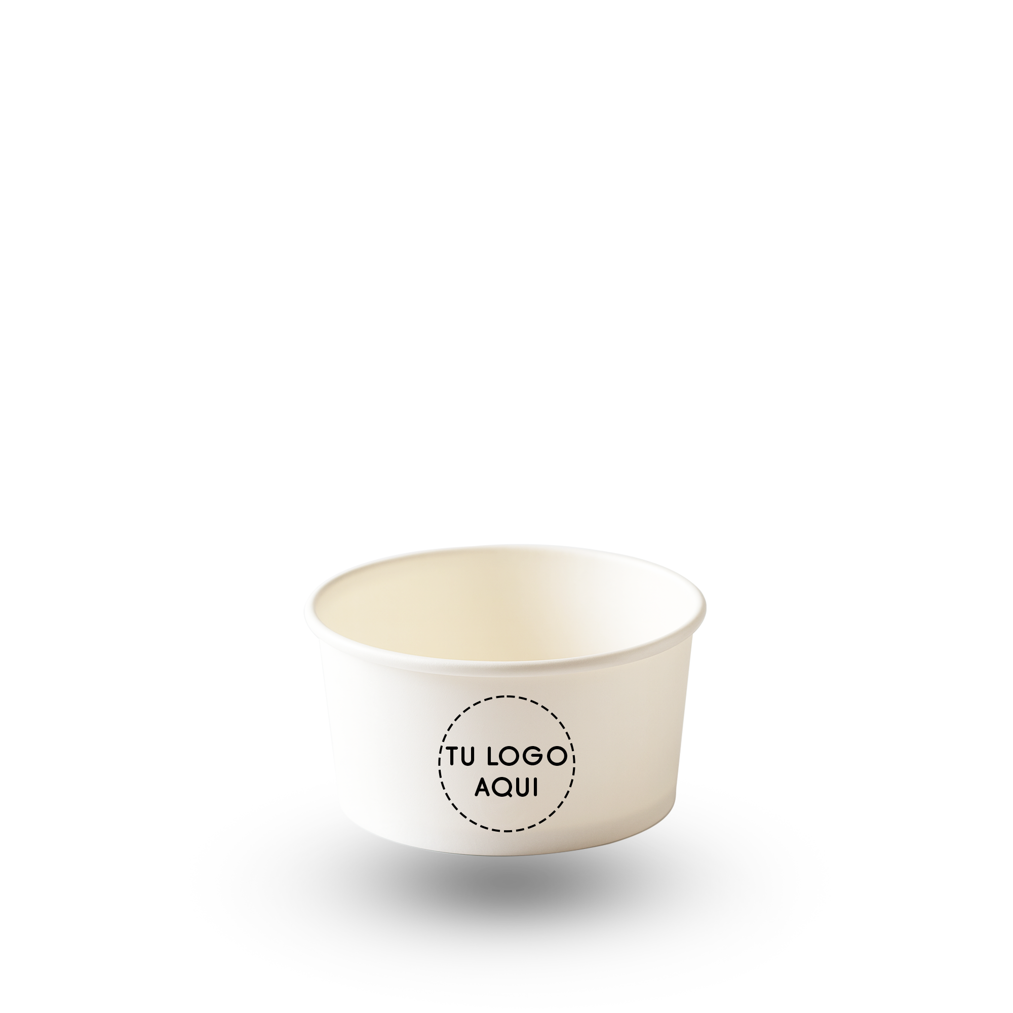 Contenedor de Helado 6 oz Blanco para Helados y Postres Fríosv
