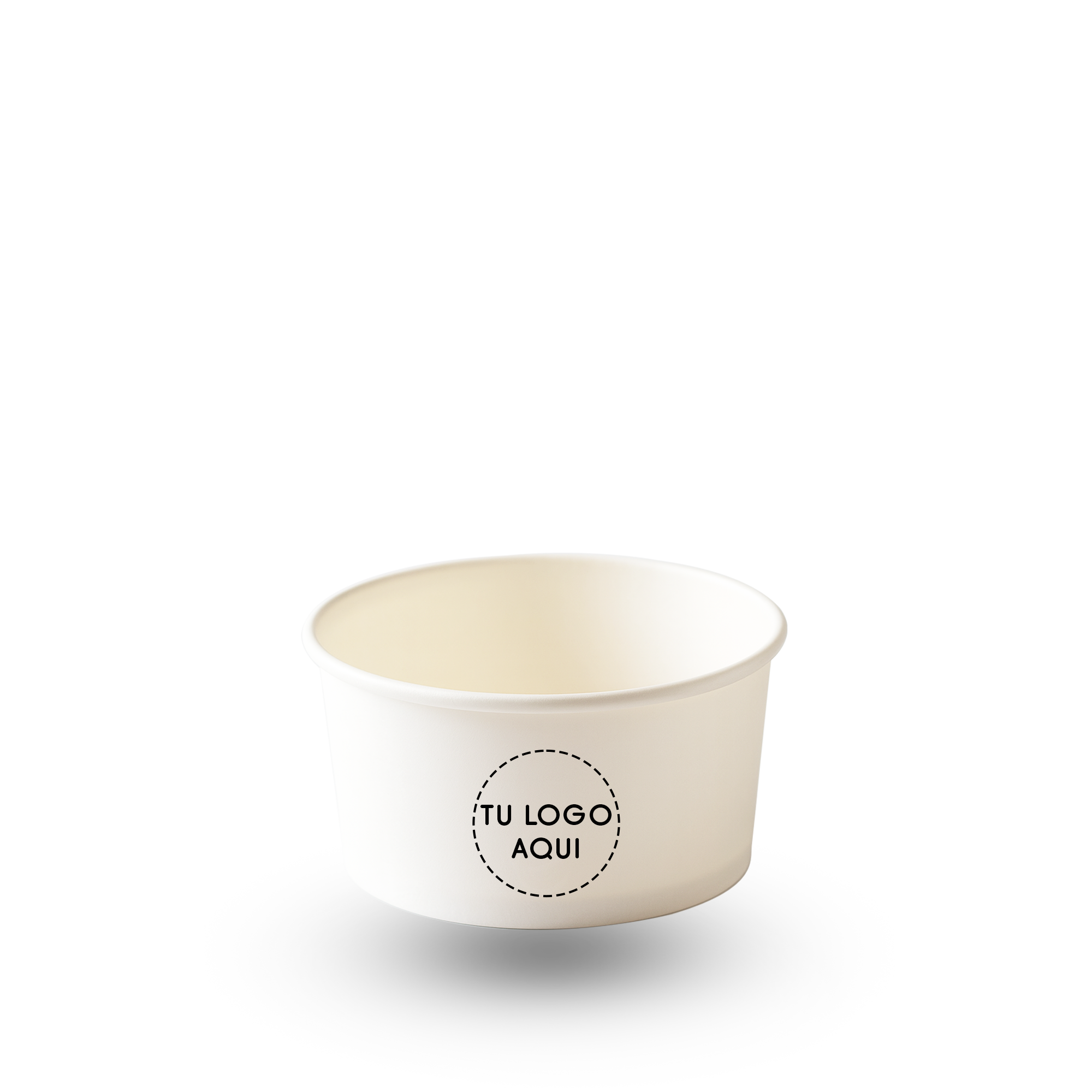 Contenedor de Helado 8 oz Blanco para Helados y Postres Fríos